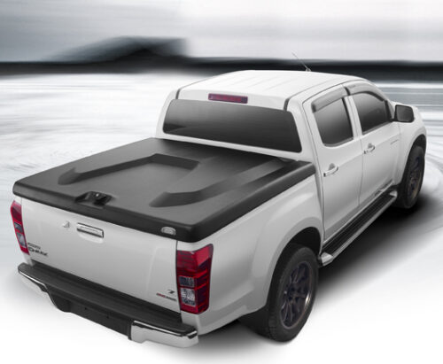 Maxcover_45_D-Max Isuzu D-Max DC 2012-2019 Maxcover 45, lukustatav plastkate, krobelinemust